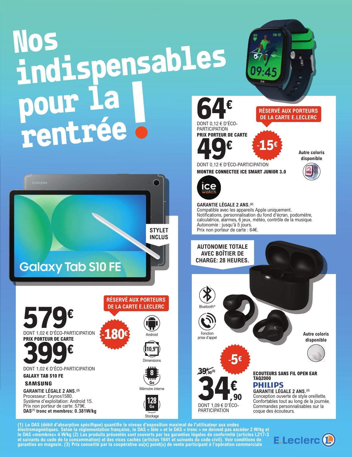 e-leclerc - Catalogue E.Leclerc - Spécial High Tech valable du 12/08 au 23/08 - page: 3