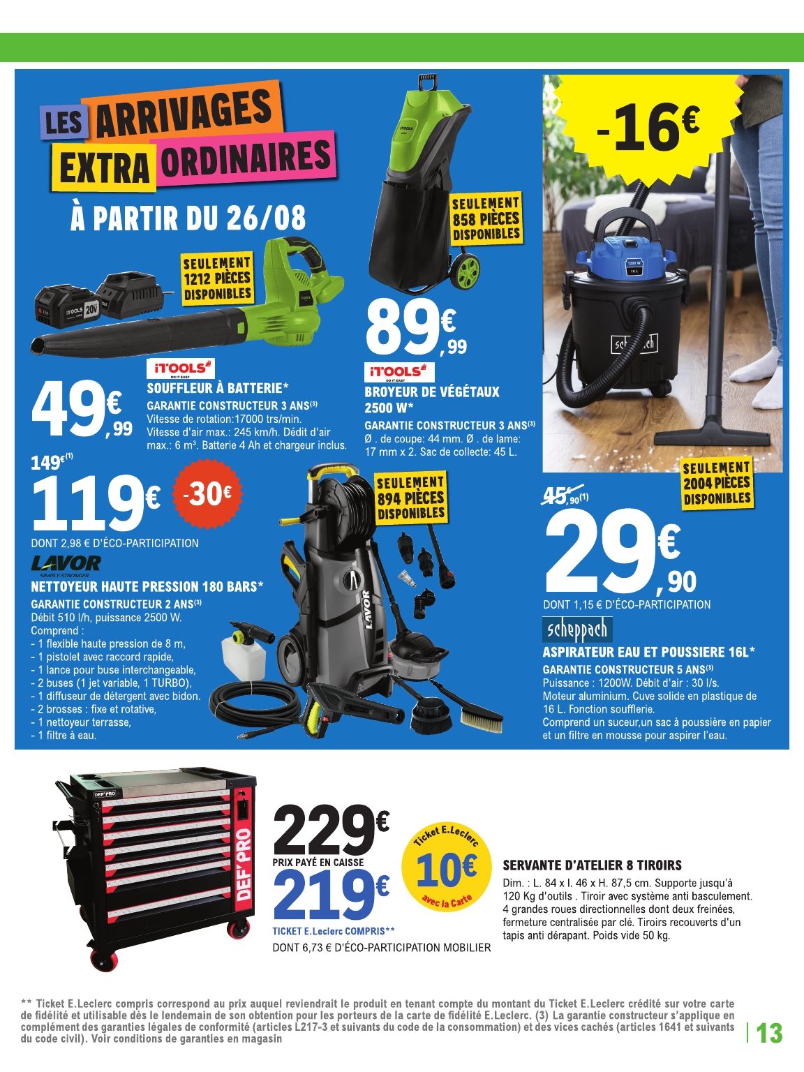 e-leclerc - Catalogue E.Leclerc - Trafic Brico valable du 26/08 au 13/09 - page: 13