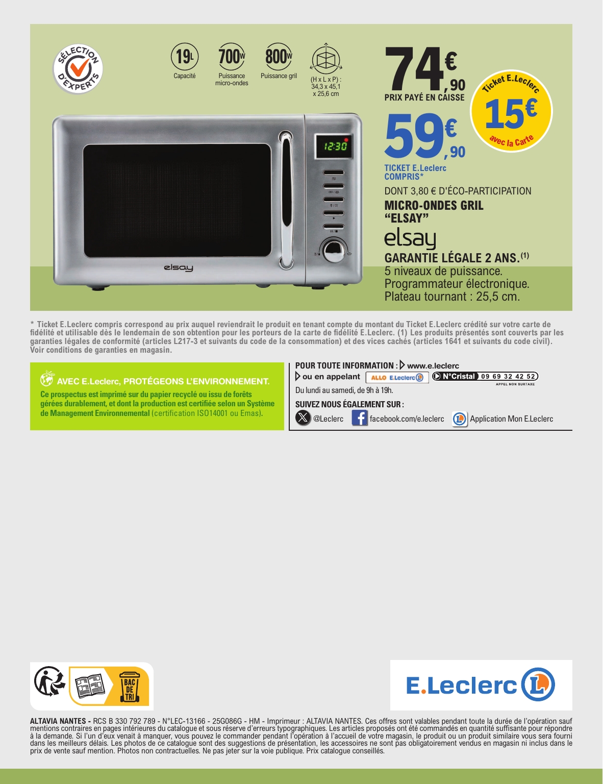 e-leclerc - Catalogue E.Leclerc - Spécial Arts Ménagers valable du 26/08 au 06/09 - page: 12