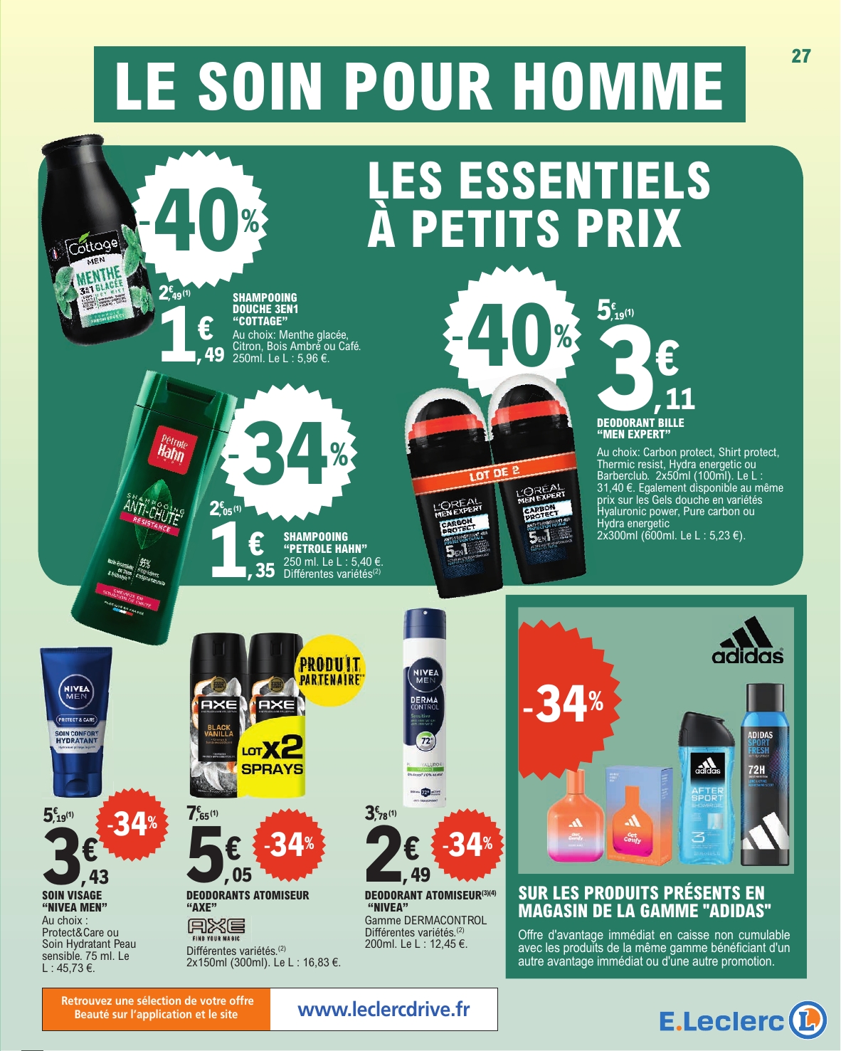 e-leclerc - Catalogue E.Leclerc - Spécial Beauté valable du 02/09 au 13/09 - page: 27