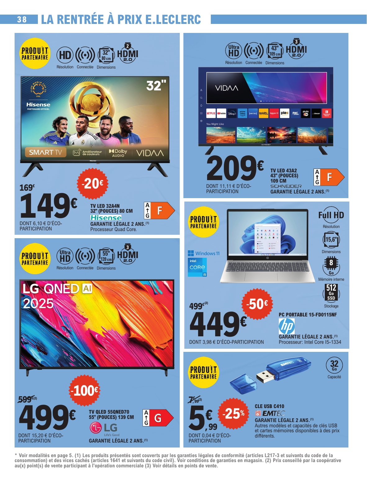 e-leclerc - Catalogue E.Leclerc - Super Pouvoirs d'Achat valable du 02/09 au 13/09 - page: 38 e-leclerc - Catalogue E.Leclerc - Super Pouvoirs d'Achat valable du 02/09 au 13/09 - page: 38