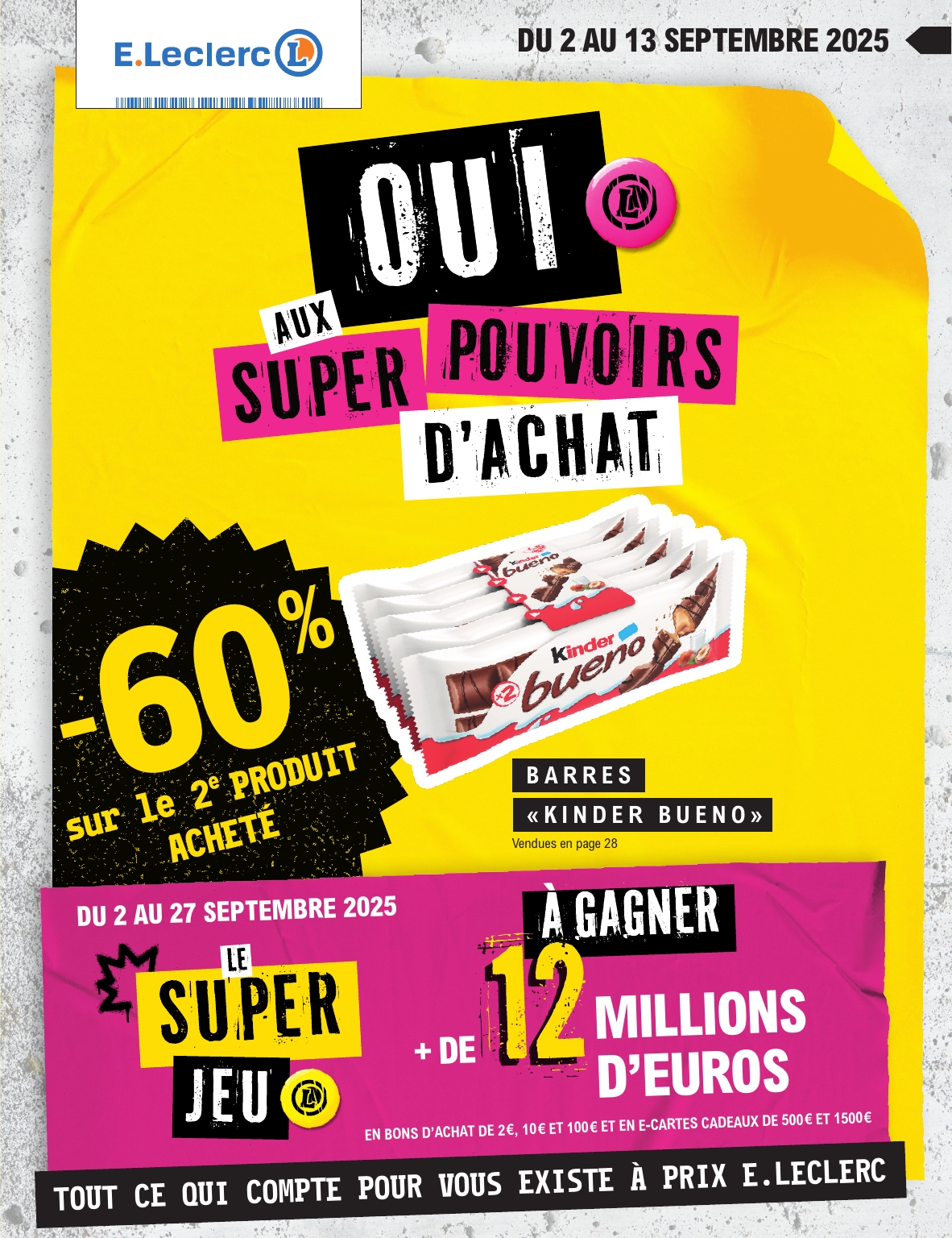 e-leclerc - Catalogue E.Leclerc - Super Pouvoirs d'Achat valable du 02/09 au 13/09