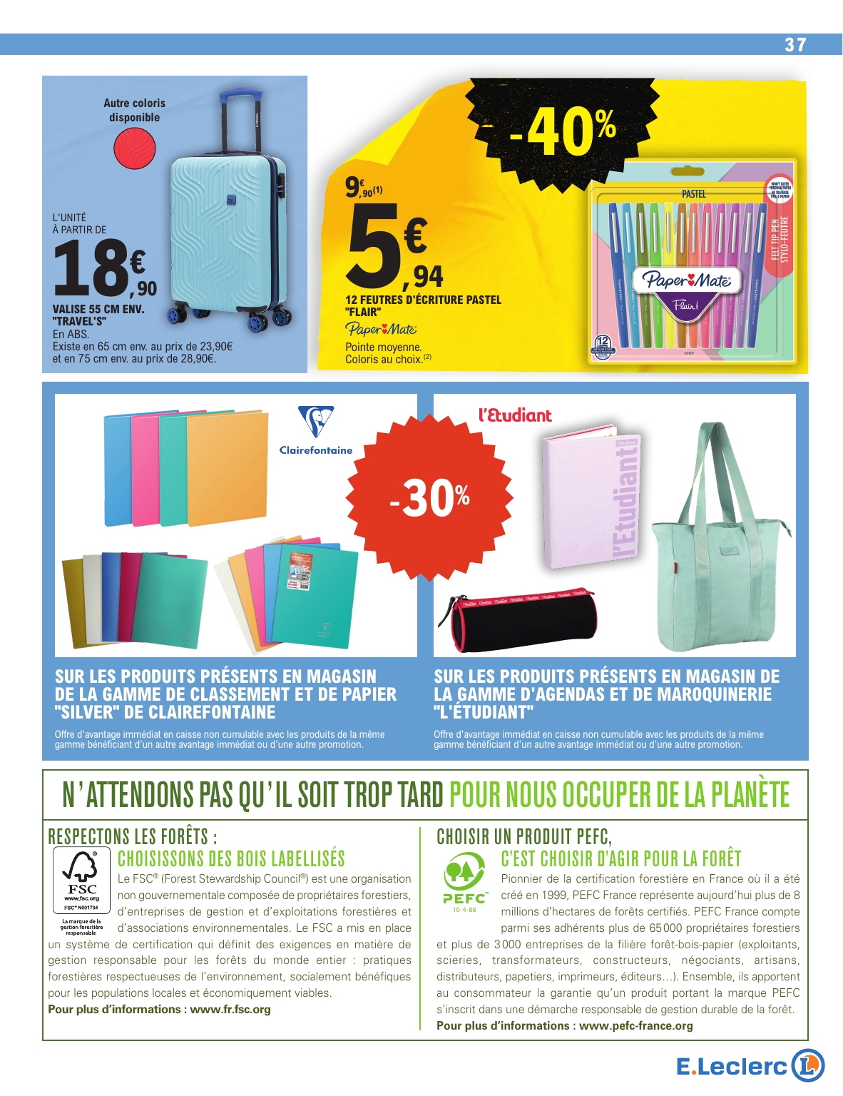 e-leclerc - Catalogue E.Leclerc - Super Pouvoirs d'Achat valable du 02/09 au 13/09 - page: 37 e-leclerc - Catalogue E.Leclerc - Super Pouvoirs d'Achat valable du 02/09 au 13/09 - page: 37