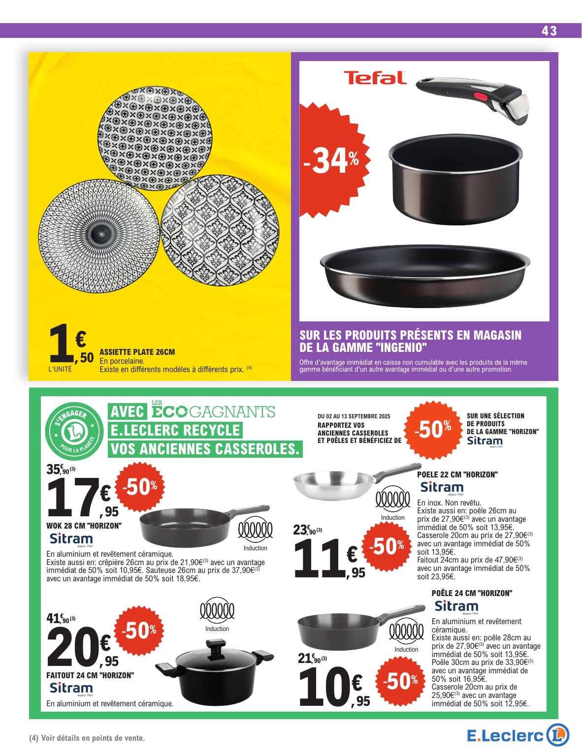 e-leclerc - Catalogue E.Leclerc - Super Pouvoirs d'Achat valable du 02/09 au 13/09 - page: 43 e-leclerc - Catalogue E.Leclerc - Super Pouvoirs d'Achat valable du 02/09 au 13/09 - page: 43