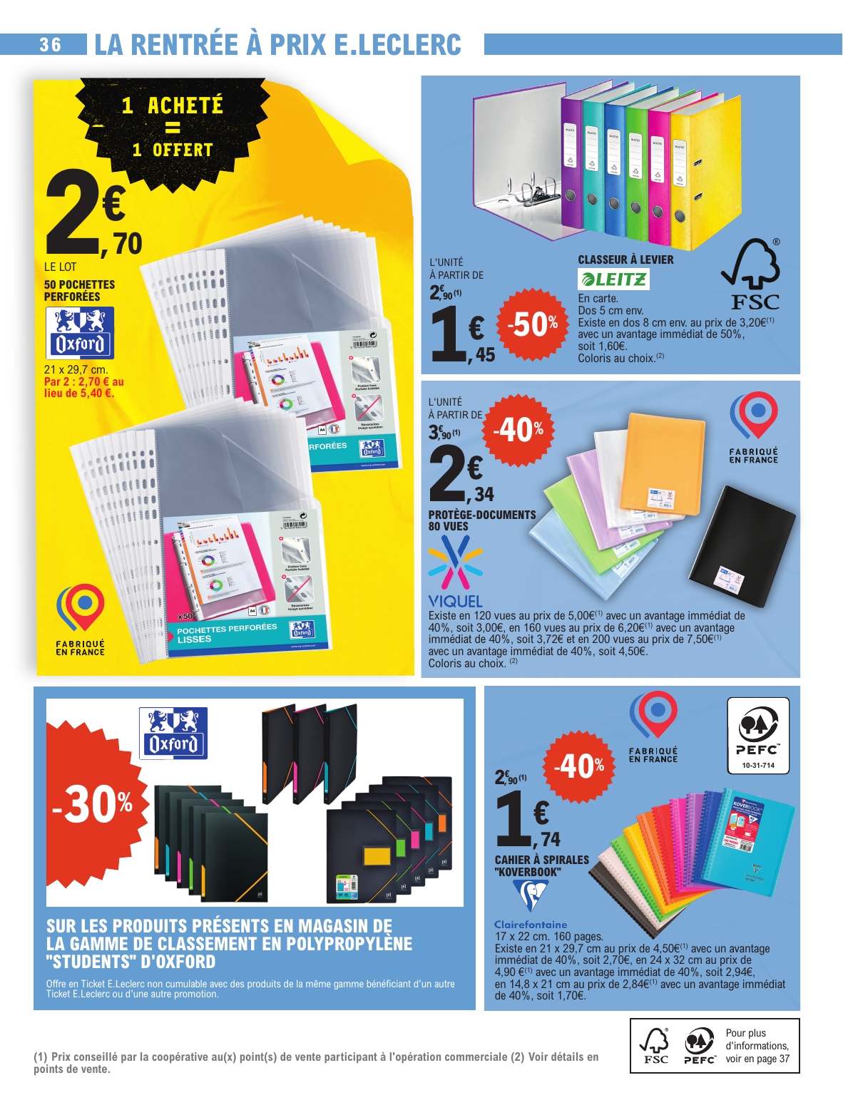 e-leclerc - Catalogue E.Leclerc - Super Pouvoirs d'Achat valable du 02/09 au 13/09 - page: 36 e-leclerc - Catalogue E.Leclerc - Super Pouvoirs d'Achat valable du 02/09 au 13/09 - page: 36