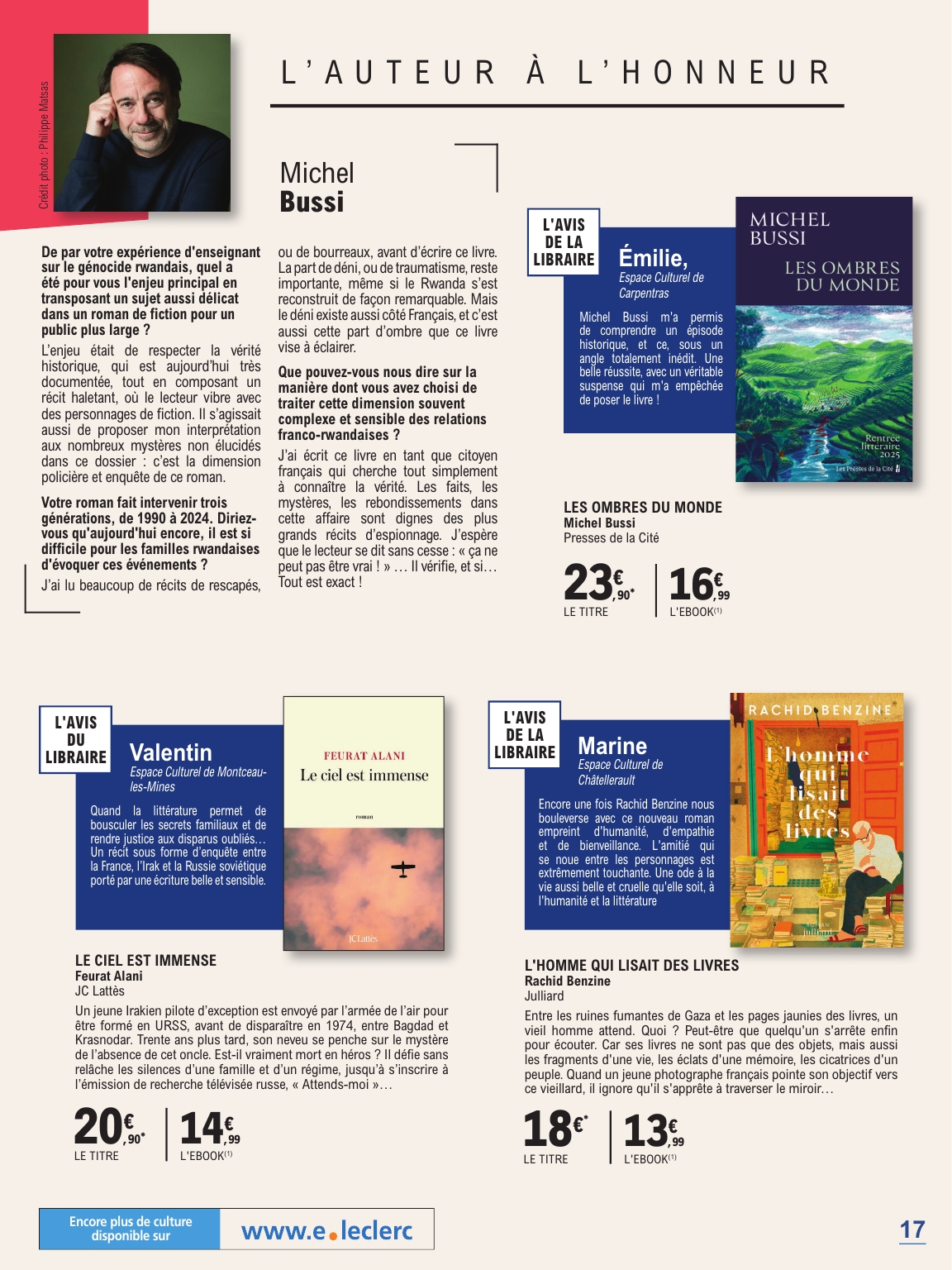 e-leclerc - Catalogue E.Leclerc - Guide rentree litteraire valable du 02/09 au 25/10 - page: 17