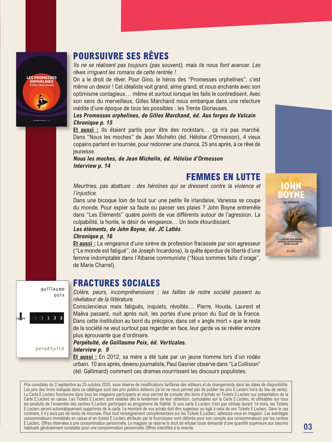 e-leclerc - Catalogue E.Leclerc - Guide rentree litteraire valable du 02/09 au 25/10 - page: 3