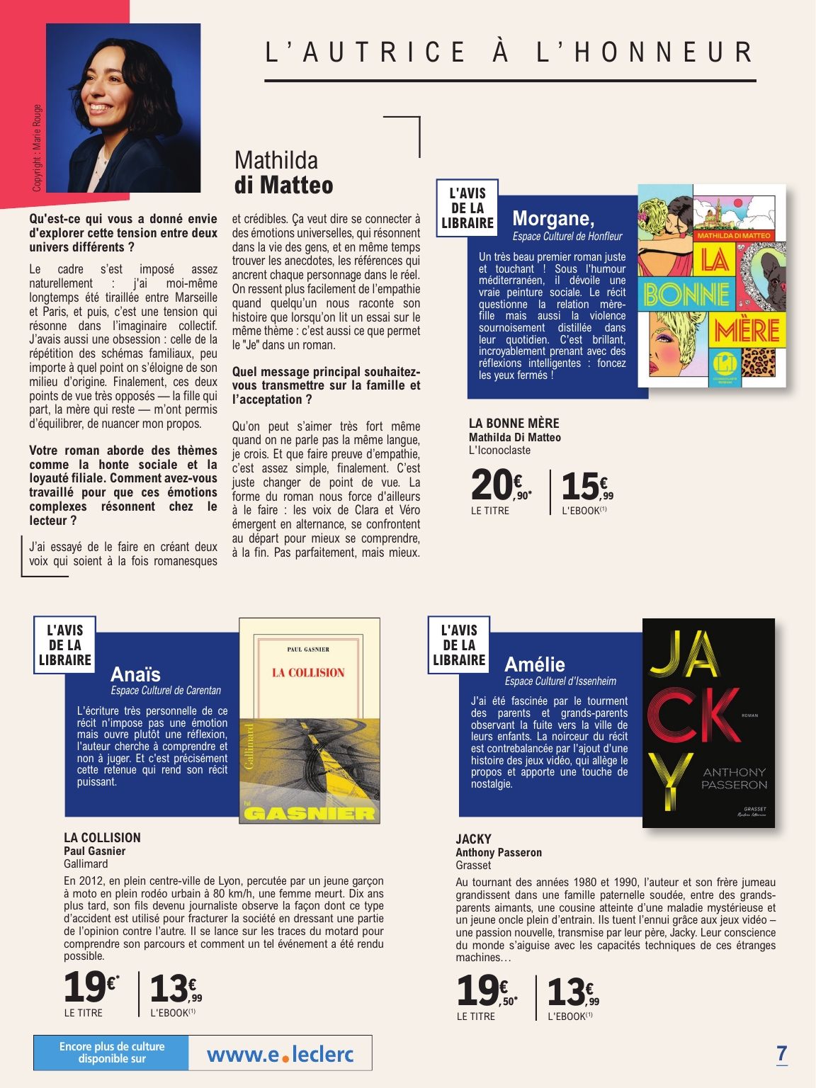 e-leclerc - Catalogue E.Leclerc - Guide rentree litteraire valable du 02/09 au 25/10 - page: 7
