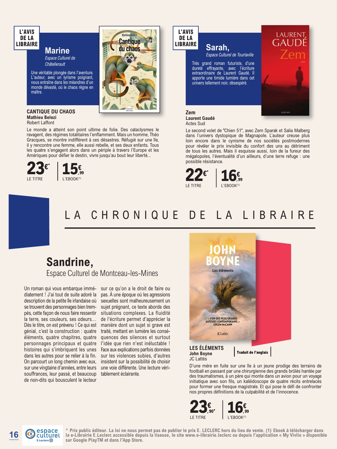 e-leclerc - Catalogue E.Leclerc - Guide rentree litteraire valable du 02/09 au 25/10 - page: 16