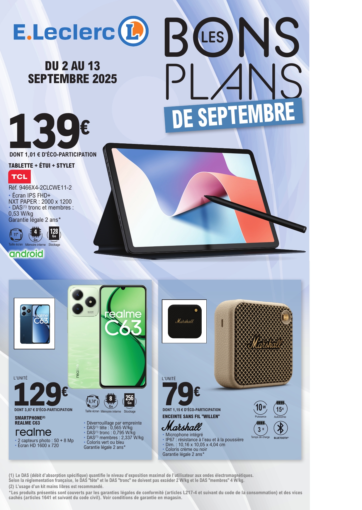 e-leclerc - Catalogue E.Leclerc - Bons Plans de September valable du 02/09 au 13/09