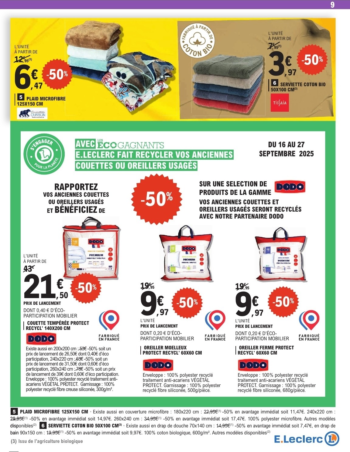 e-leclerc - Catalogue E.Leclerc valable du 16/09 au 27/09 - page: 9