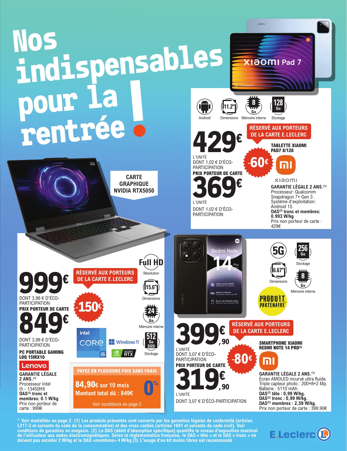 e-leclerc - Catalogue E.Leclerc - Spécial High Tech valable du 16/09 au 27/09 - page: 3