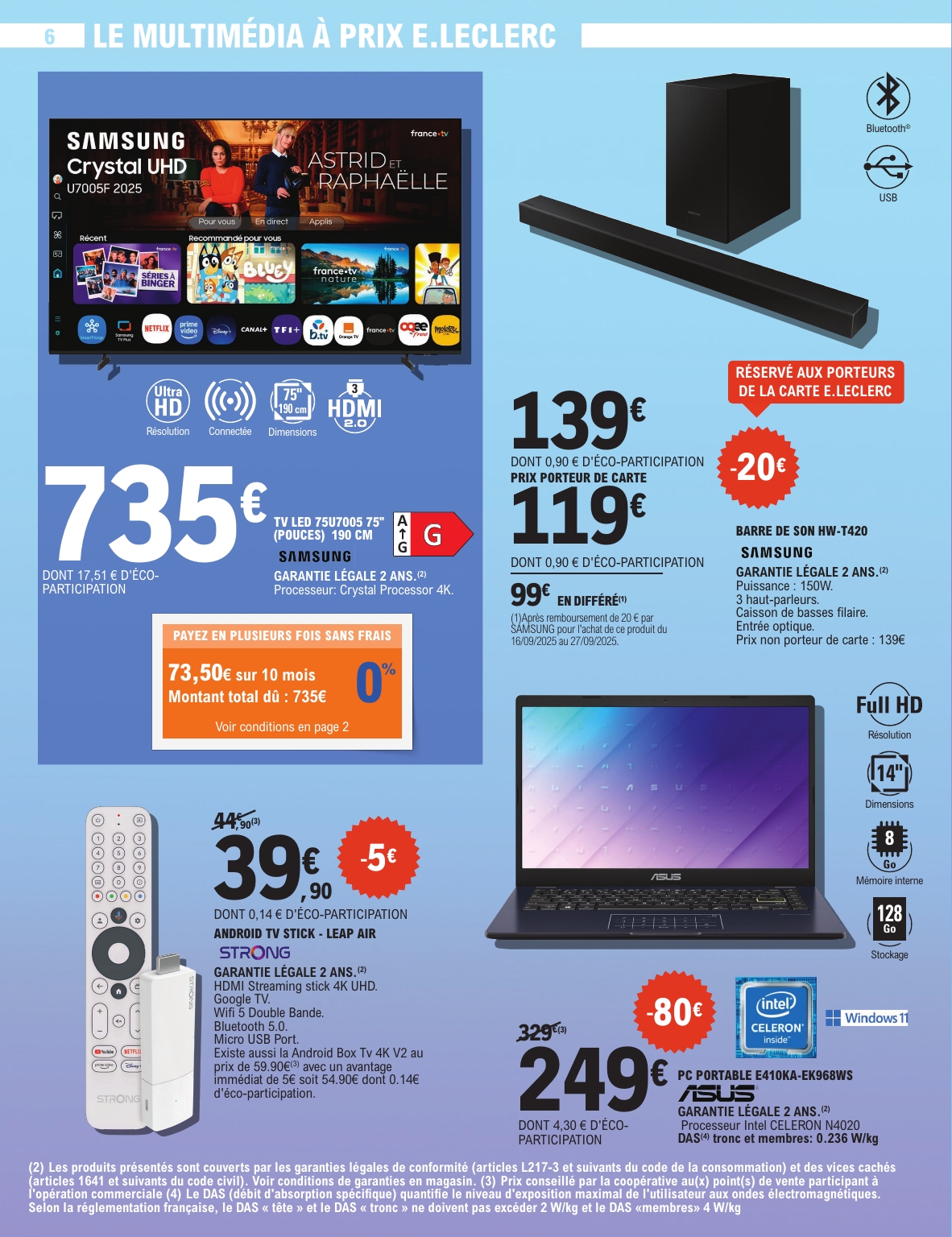 e-leclerc - Catalogue E.Leclerc - Spécial High Tech valable du 16/09 au 27/09 - page: 6