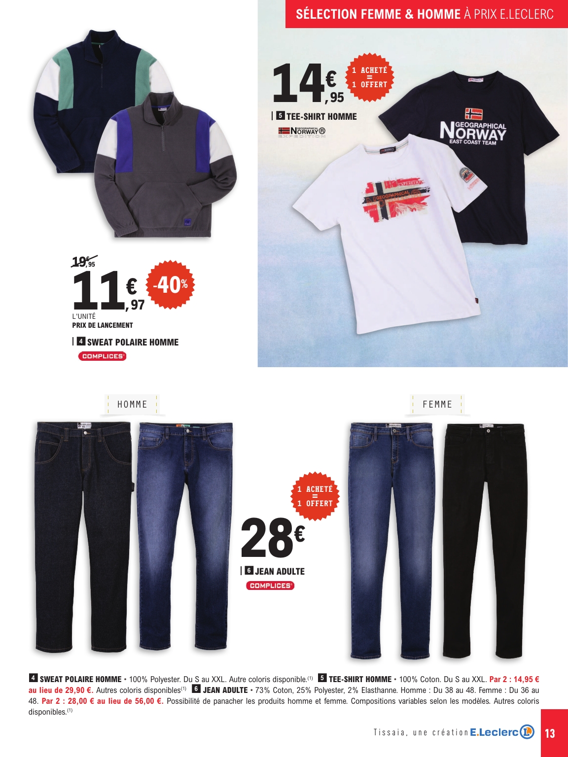 e-leclerc - Catalogue E.Leclerc - Jeans valable du 16/09 au 27/09 - page: 13
