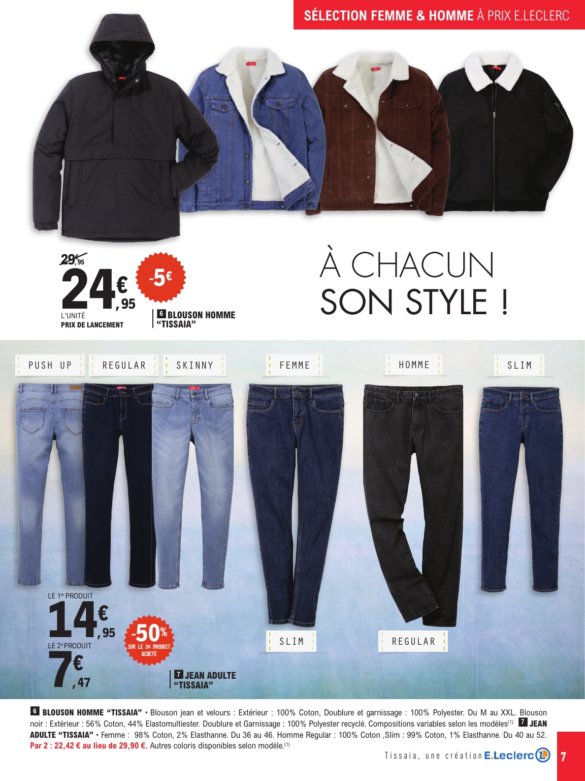 e-leclerc - Catalogue E.Leclerc - Jeans valable du 16/09 au 27/09 - page: 7