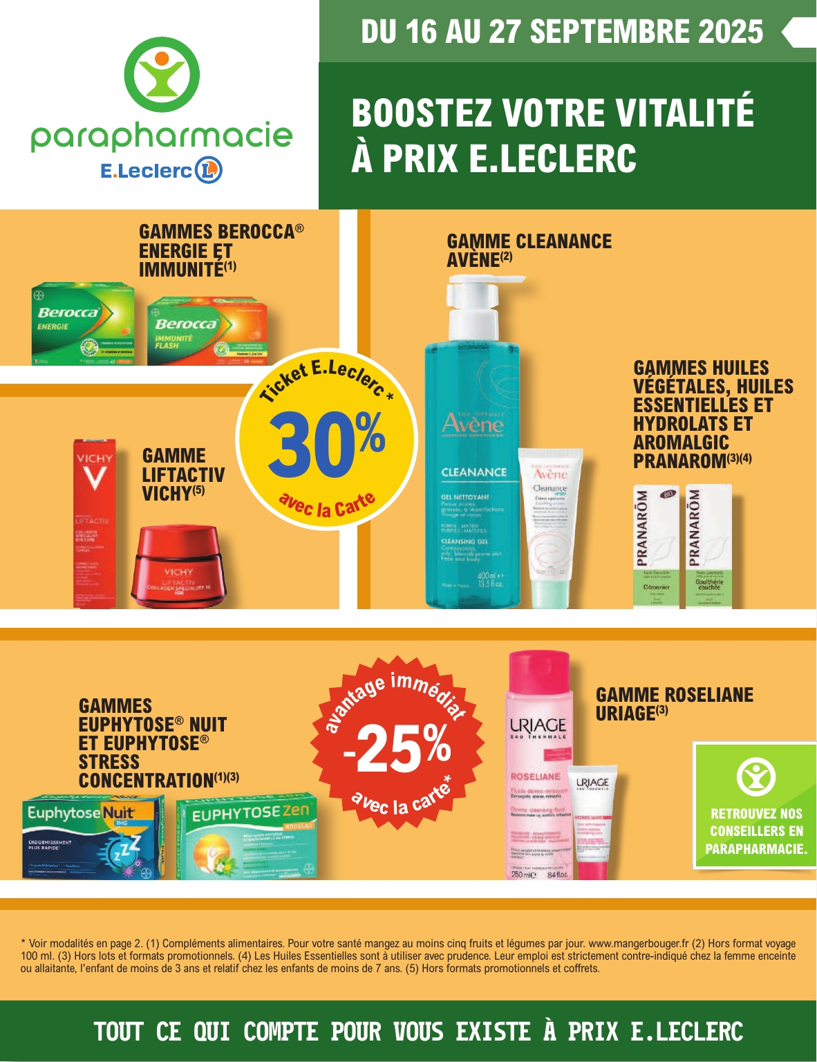 e-leclerc - Catalogue E.Leclerc - Parapharmacie valable du 16/09 au 27/09