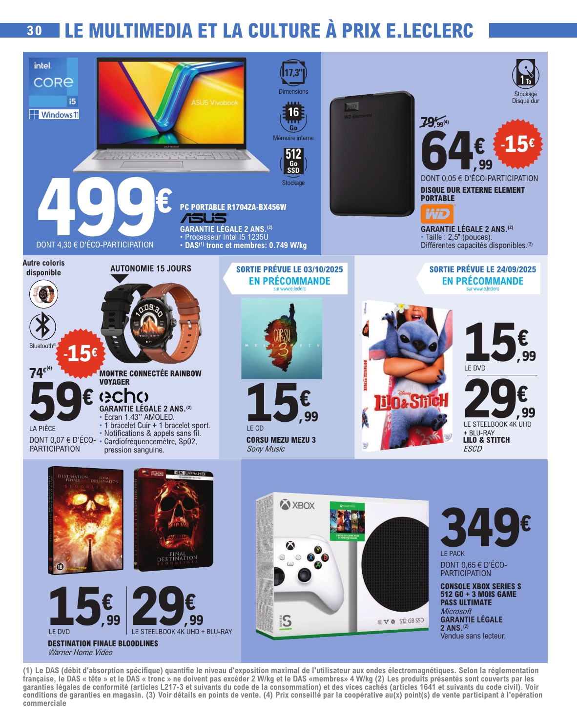 e-leclerc - Catalogue E.Leclerc valable du 23/09 au 04/10 - page: 30