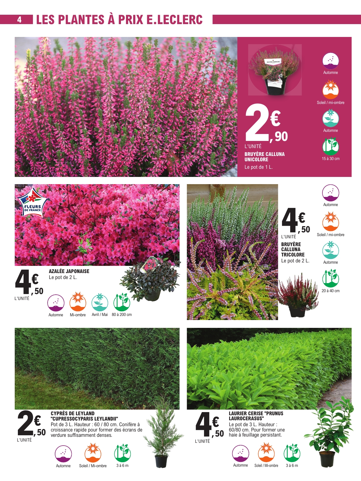 e-leclerc - Catalogue E.Leclerc - Jardin valable du 23/09 au 04/10 - page: 4