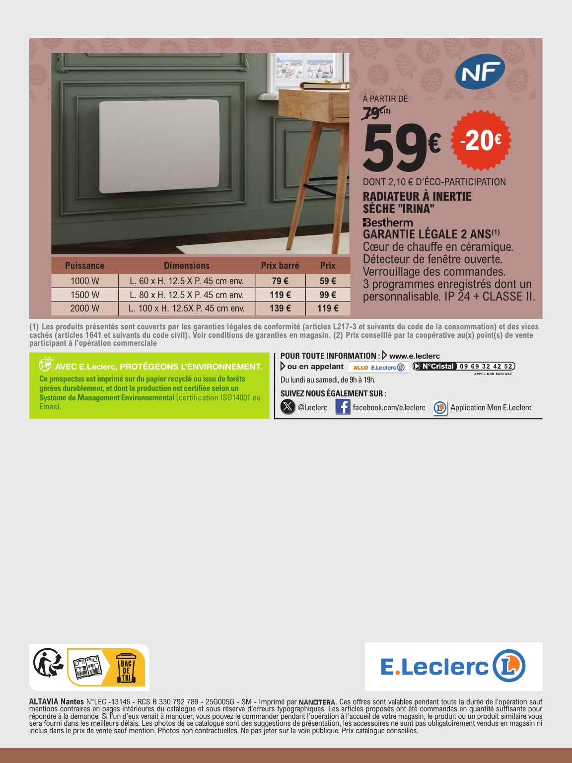 e-leclerc - Catalogue E.Leclerc - Jardin valable du 23/09 au 04/10 - page: 20