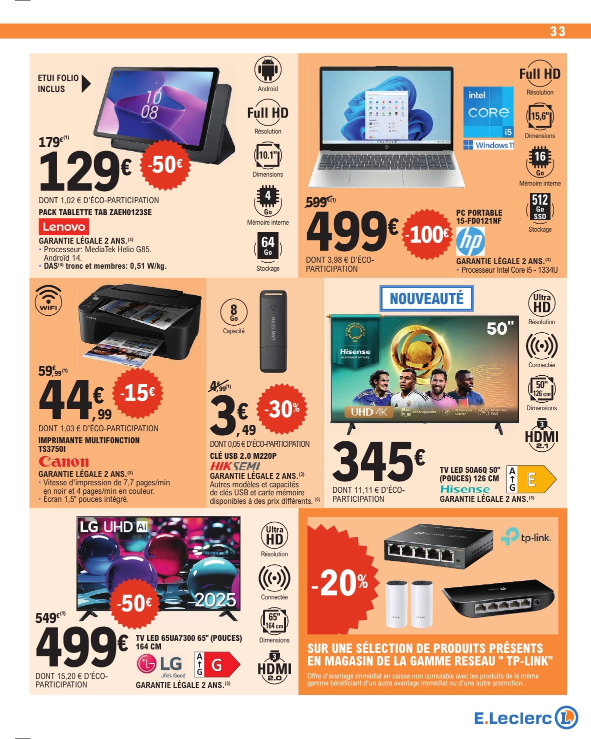 e-leclerc - Catalogue E.Leclerc valable du 30/09 au 11/10 - page: 33