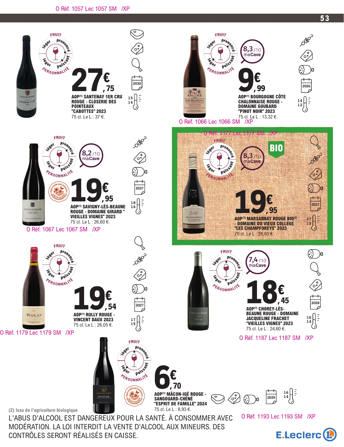 e-leclerc - Catalogue E.Leclerc - Foire aux Vins valable du 30/09 au 11/10 - page: 50 e-leclerc - Catalogue E.Leclerc - Foire aux Vins valable du 30/09 au 11/10 - page: 50