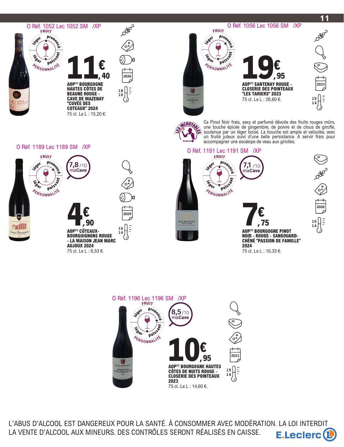 e-leclerc - Catalogue E.Leclerc - Foire aux Vins valable du 30/09 au 11/10 - page: 8 e-leclerc - Catalogue E.Leclerc - Foire aux Vins valable du 30/09 au 11/10 - page: 8