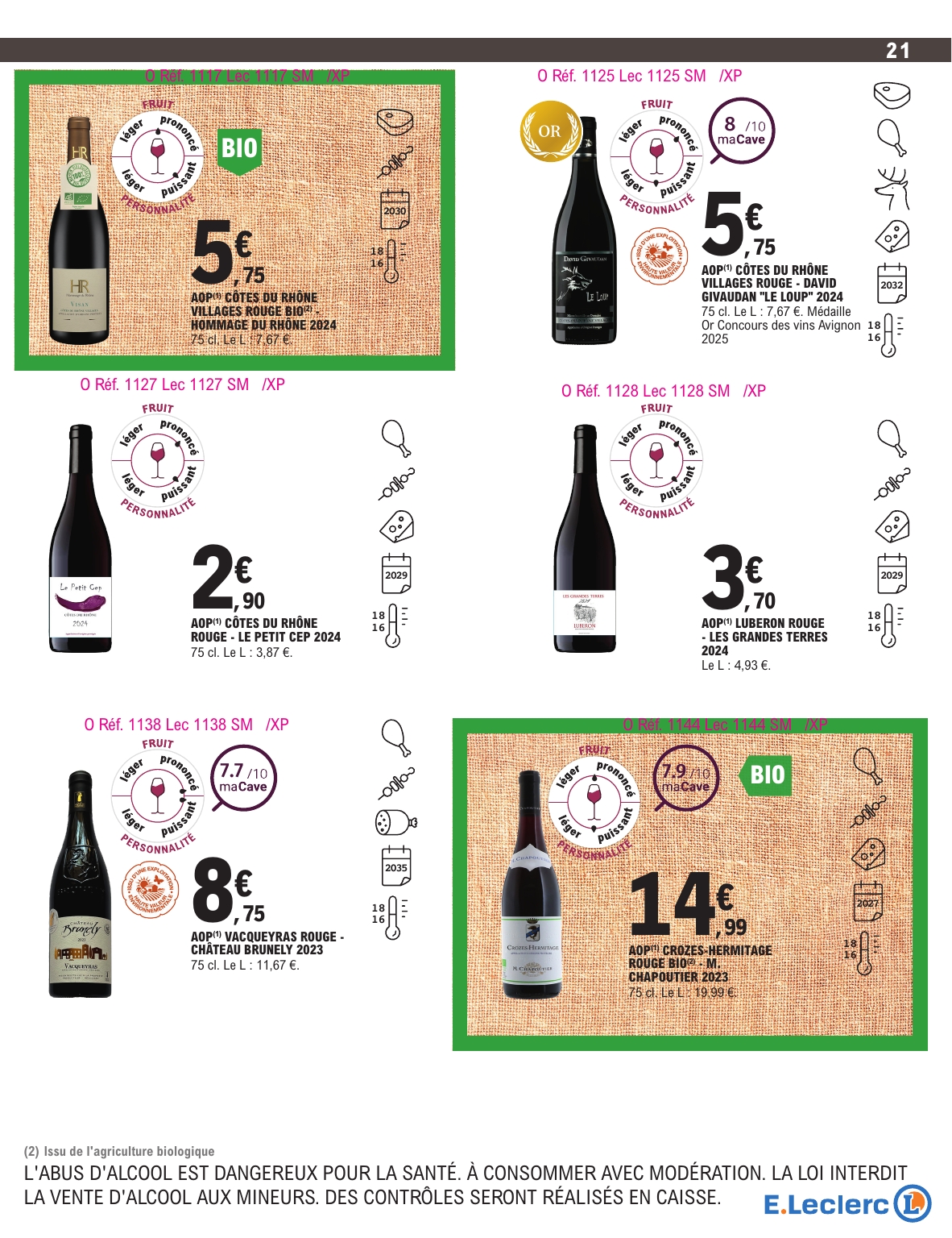 e-leclerc - Catalogue E.Leclerc - Foire aux Vins valable du 30/09 au 11/10 - page: 18 e-leclerc - Catalogue E.Leclerc - Foire aux Vins valable du 30/09 au 11/10 - page: 18