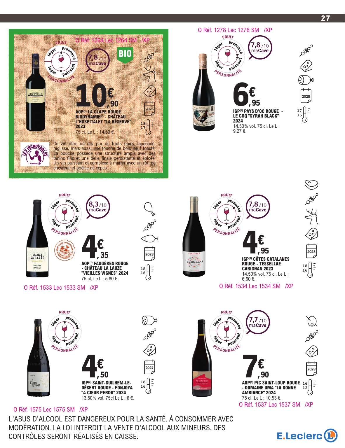 e-leclerc - Catalogue E.Leclerc - Foire aux Vins valable du 30/09 au 11/10 - page: 24 e-leclerc - Catalogue E.Leclerc - Foire aux Vins valable du 30/09 au 11/10 - page: 24