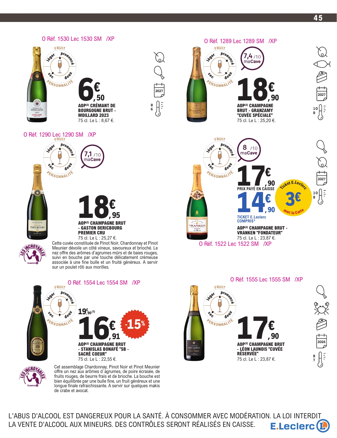 e-leclerc - Catalogue E.Leclerc - Foire aux Vins valable du 30/09 au 11/10 - page: 42 e-leclerc - Catalogue E.Leclerc - Foire aux Vins valable du 30/09 au 11/10 - page: 42
