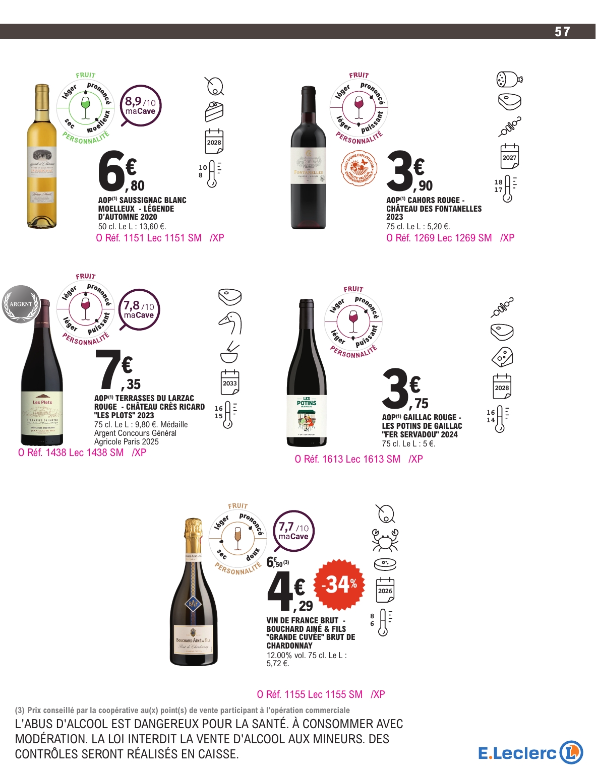 e-leclerc - Catalogue E.Leclerc - Foire aux Vins valable du 30/09 au 11/10 - page: 54 e-leclerc - Catalogue E.Leclerc - Foire aux Vins valable du 30/09 au 11/10 - page: 54