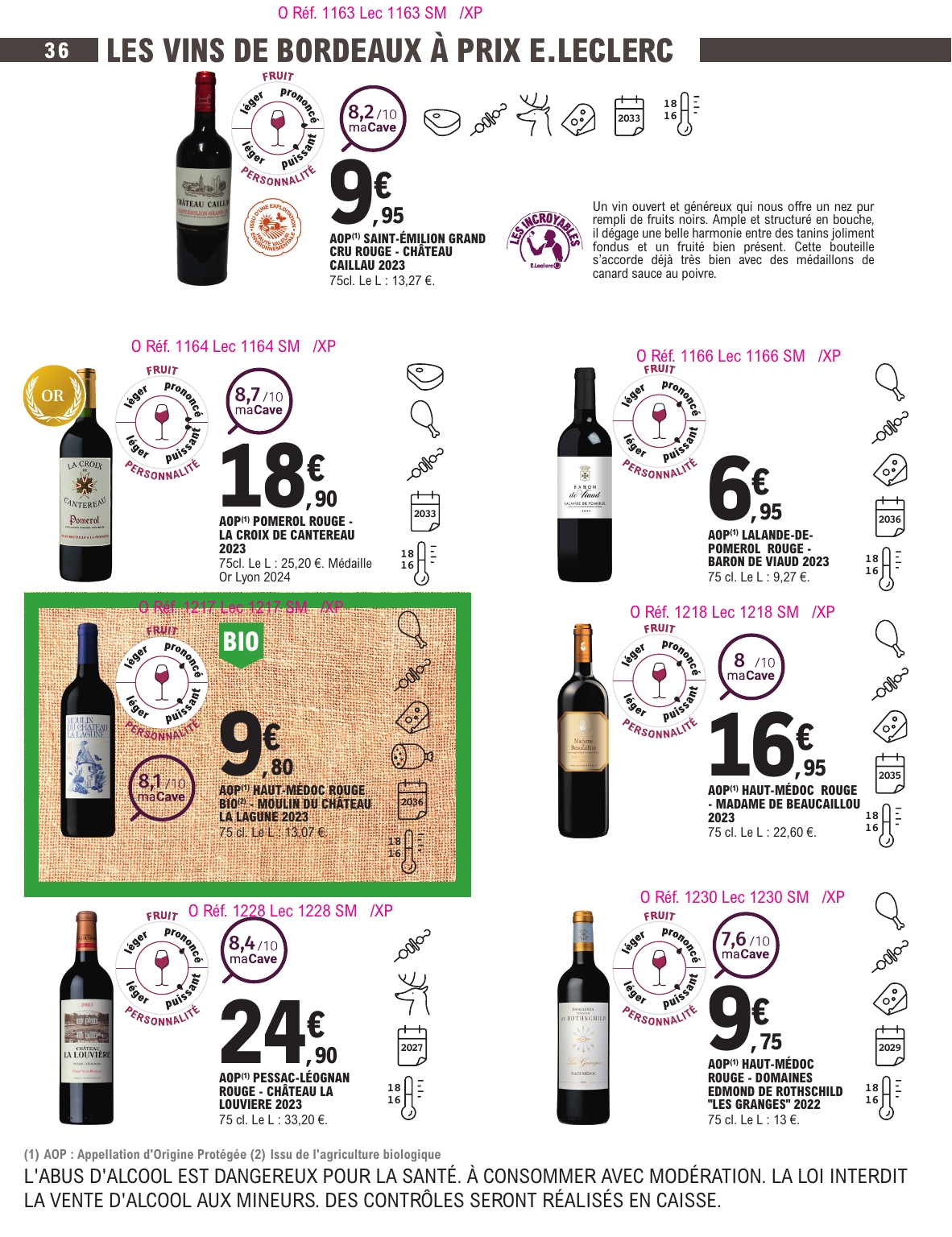 e-leclerc - Catalogue E.Leclerc - Foire aux Vins valable du 30/09 au 11/10 - page: 33 e-leclerc - Catalogue E.Leclerc - Foire aux Vins valable du 30/09 au 11/10 - page: 33