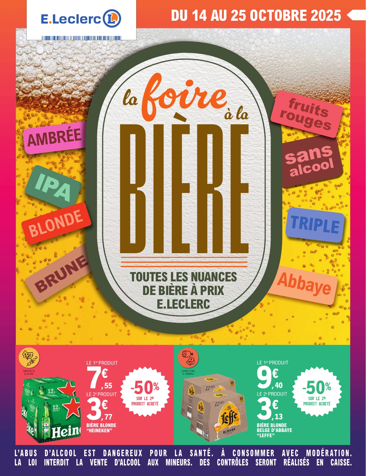 e-leclerc - Catalogue E.Leclerc - Foire à la Bière valable du 14/10 au 25/10