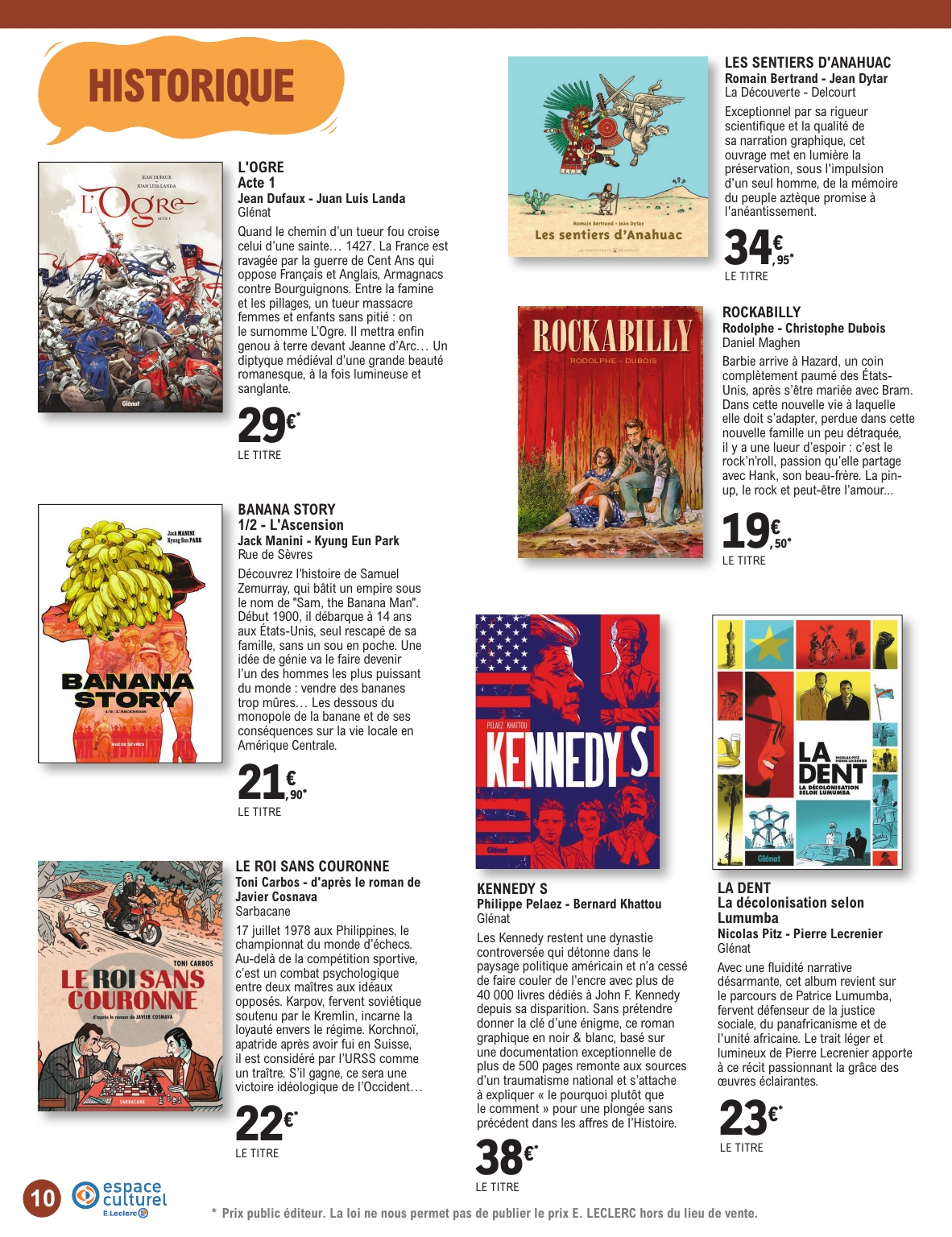 e-leclerc - Catalogue E.Leclerc - Espace Culturel valable du 14/10 au 20/12 - page: 10