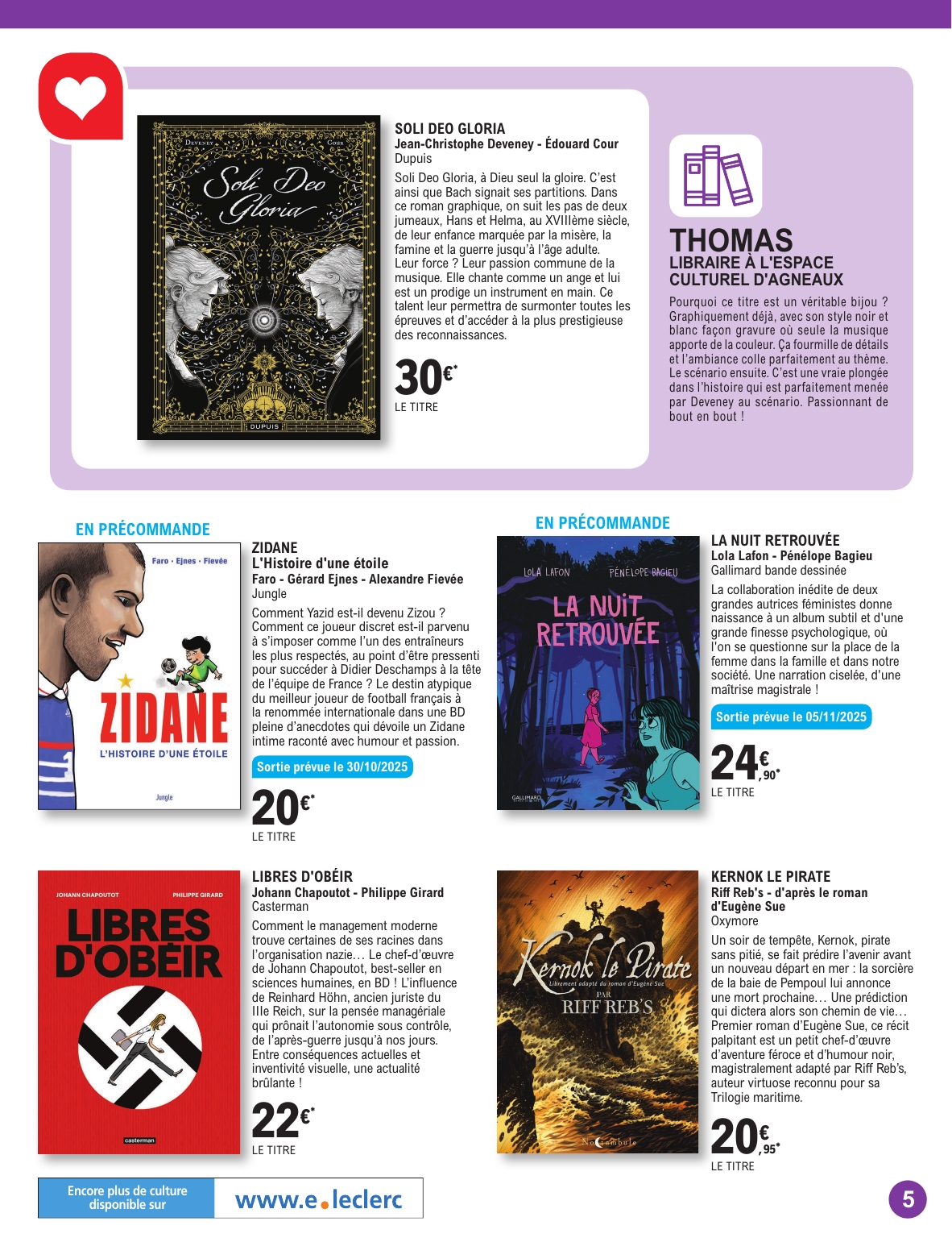 e-leclerc - Catalogue E.Leclerc - Espace Culturel valable du 14/10 au 20/12 - page: 5