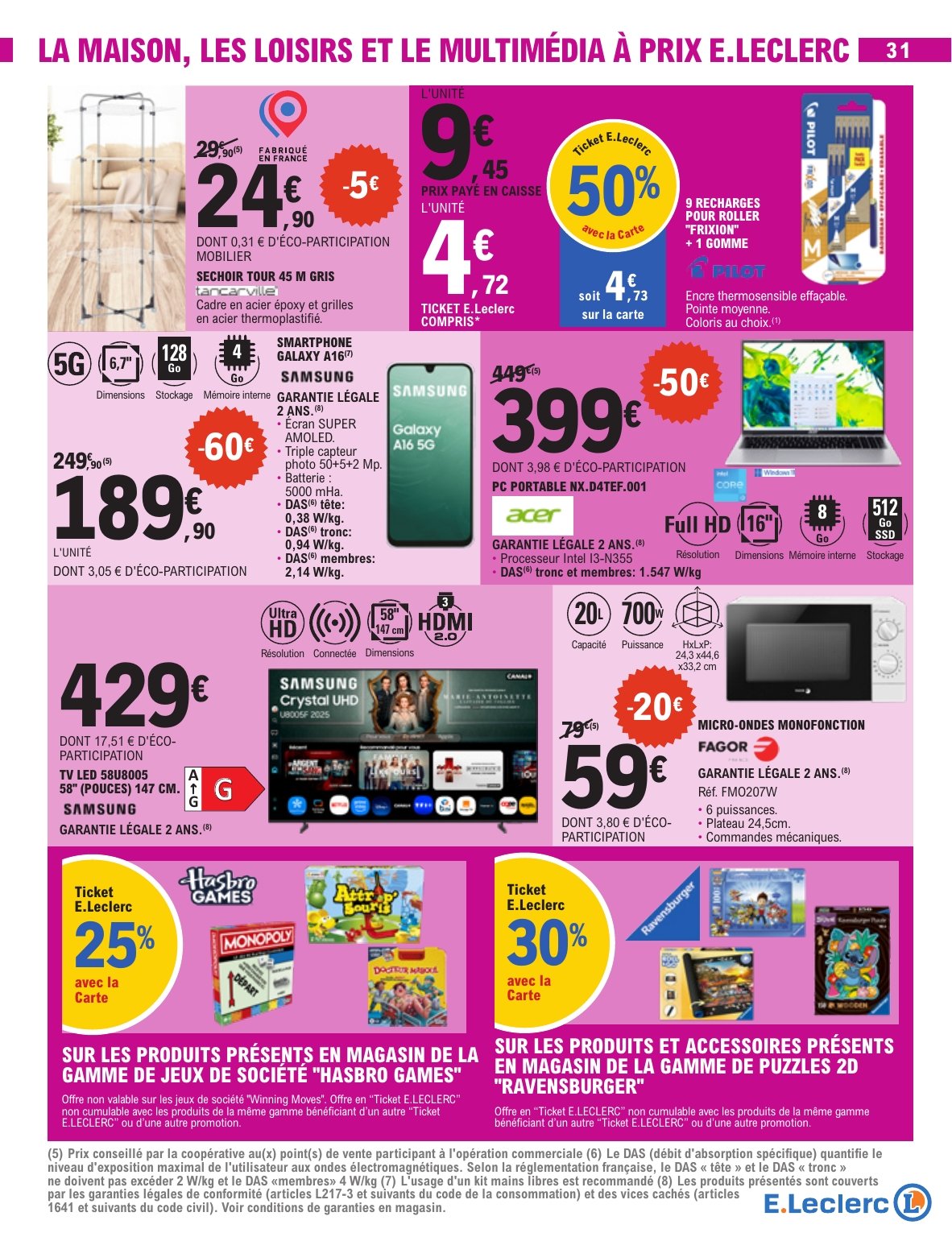 e-leclerc - Catalogue E.Leclerc valable du 14/10 au 25/10 - page: 31
