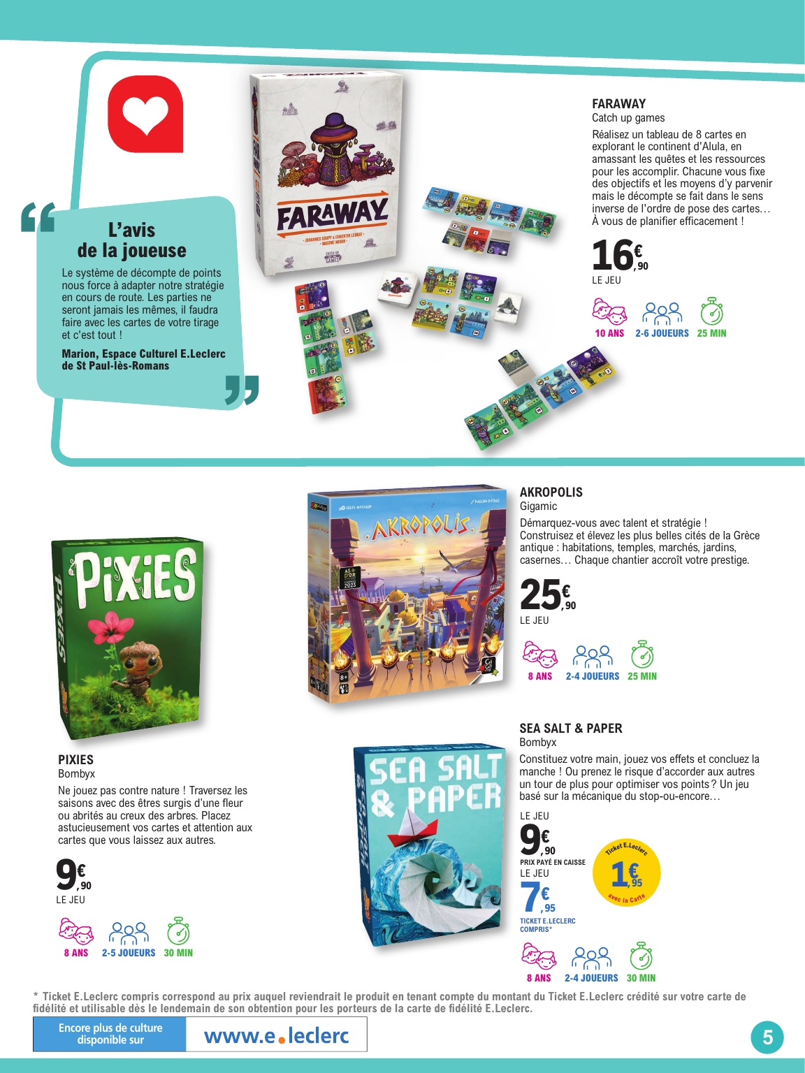 e-leclerc - Catalogue E.Leclerc - Guide ludo & Jeux de societe valable du 21/10 au 08/11 - page: 5