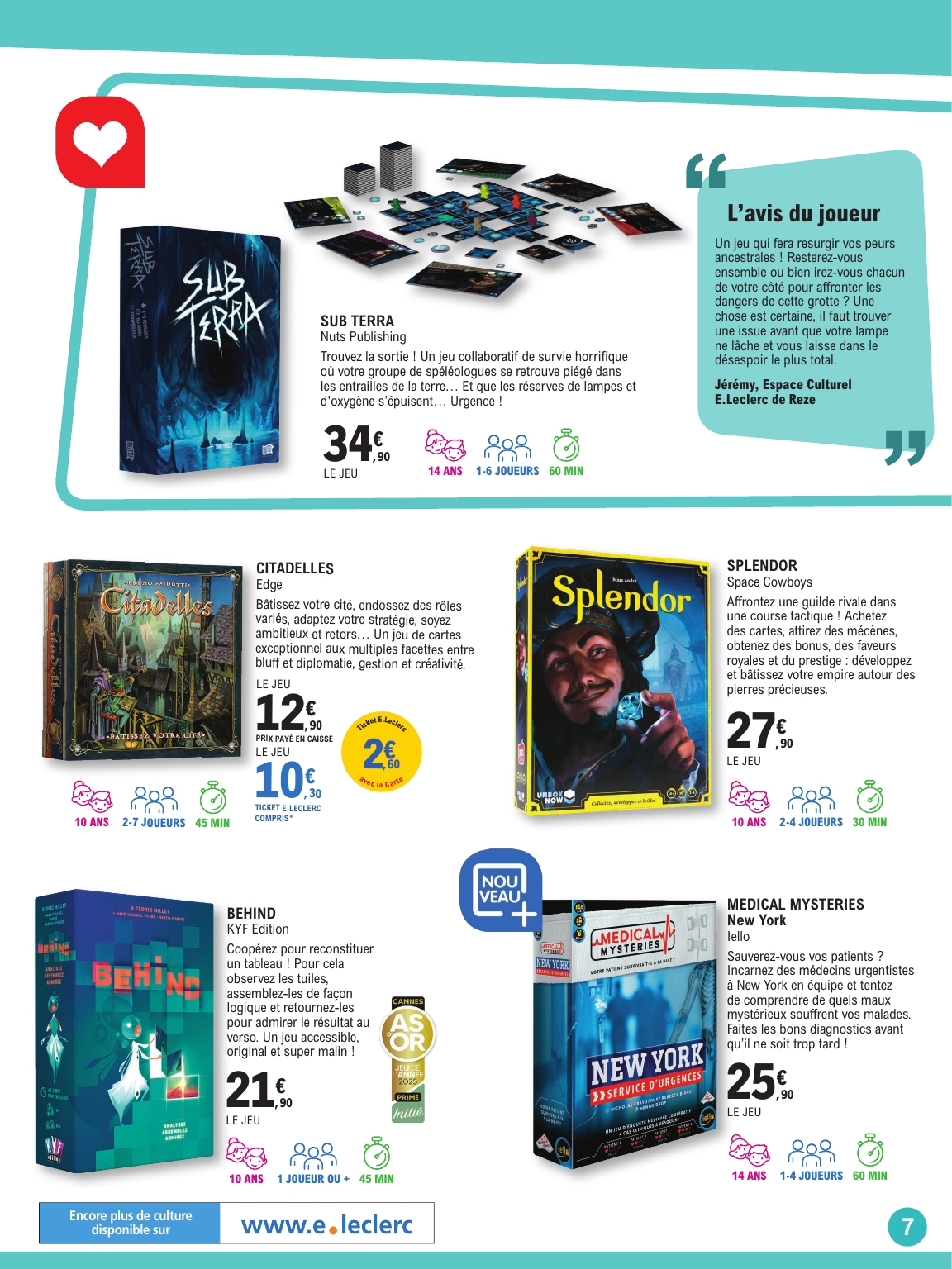 e-leclerc - Catalogue E.Leclerc - Guide ludo & Jeux de societe valable du 21/10 au 08/11 - page: 7