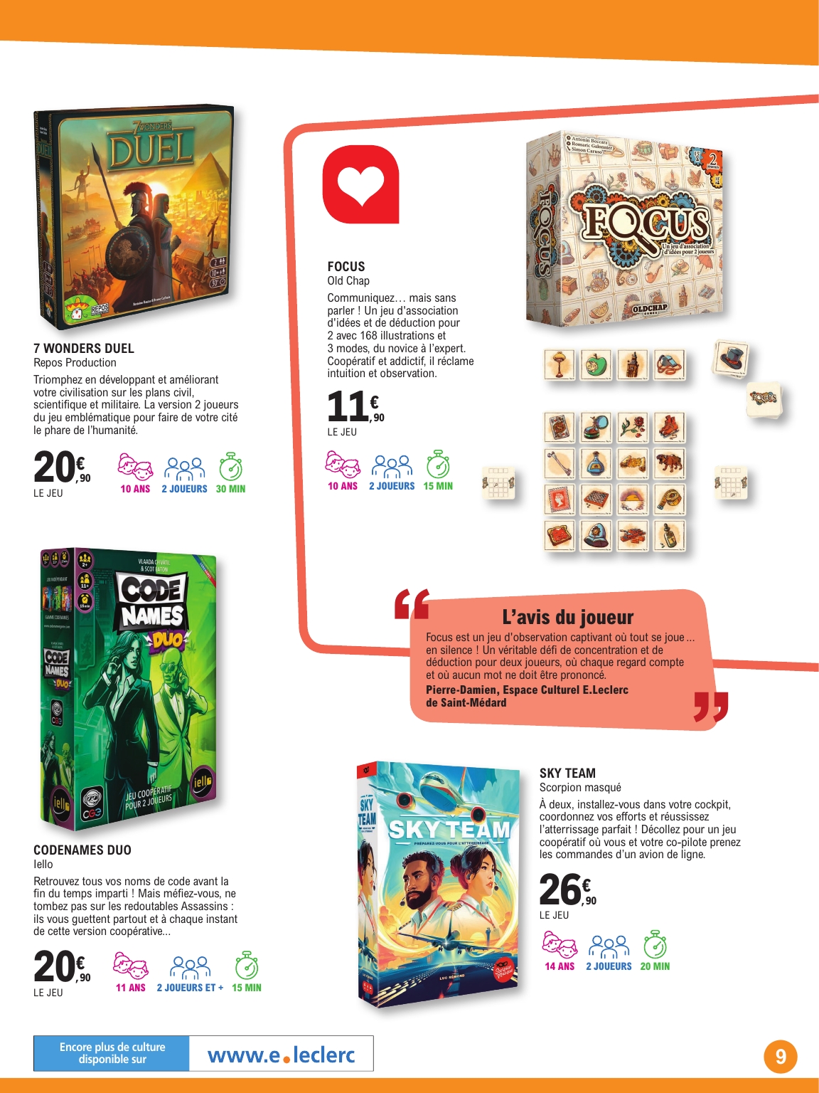 e-leclerc - Catalogue E.Leclerc - Guide ludo & Jeux de societe valable du 21/10 au 08/11 - page: 9