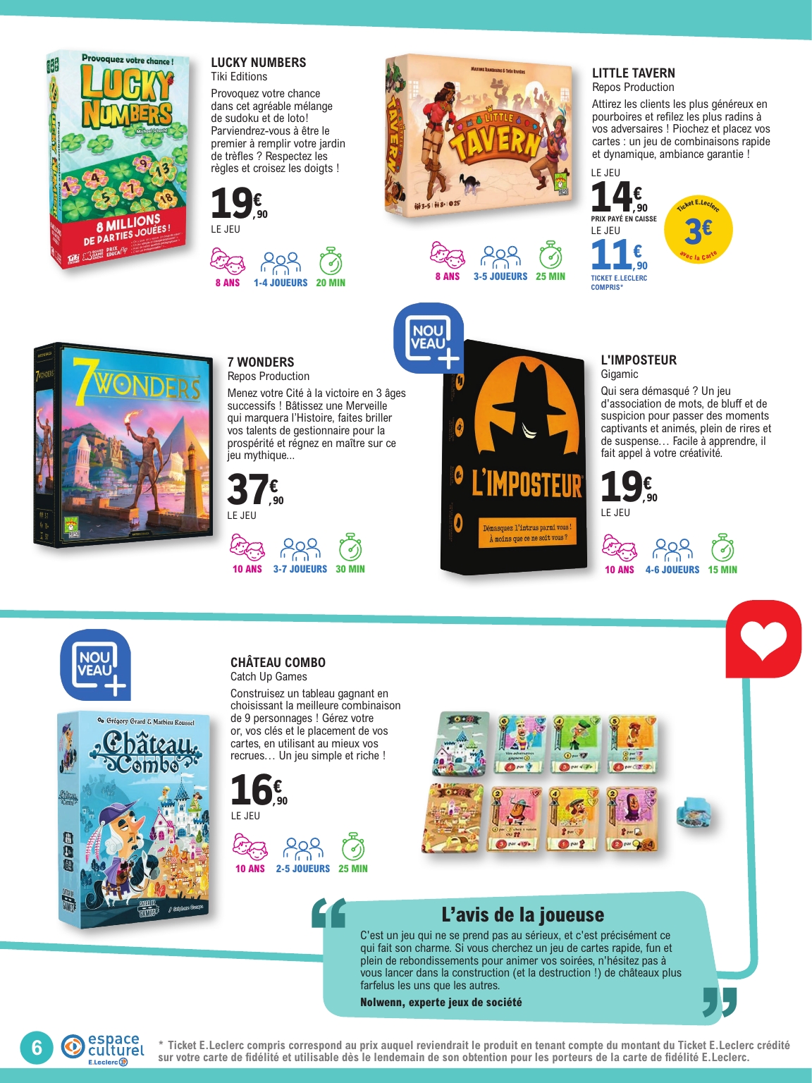 e-leclerc - Catalogue E.Leclerc - Guide ludo & Jeux de societe valable du 21/10 au 08/11 - page: 6