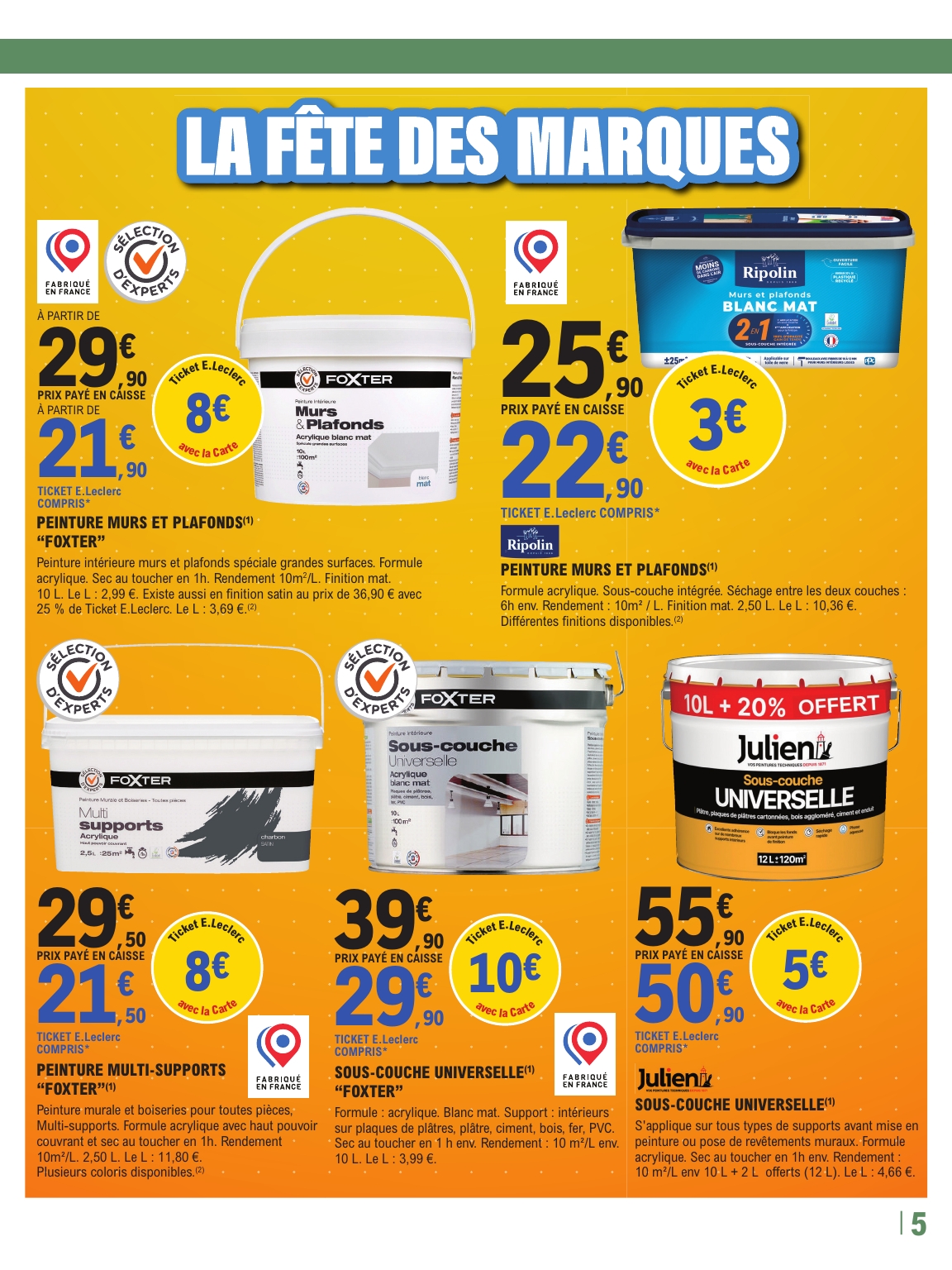 e-leclerc - Catalogue E.Leclerc - Trafic Brico valable du 21/10 au 08/11 - page: 5