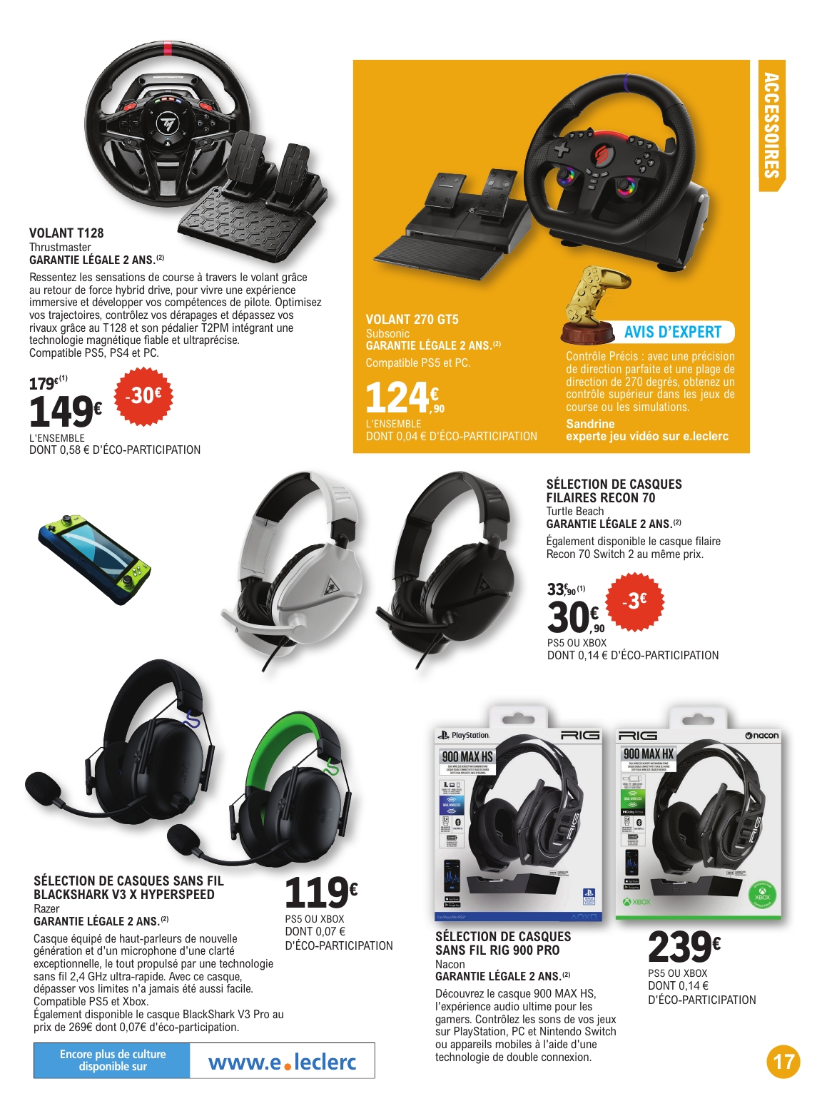 e-leclerc - Catalogue E.Leclerc - Guide jeu video valable du 21/10 au 08/11 - page: 17