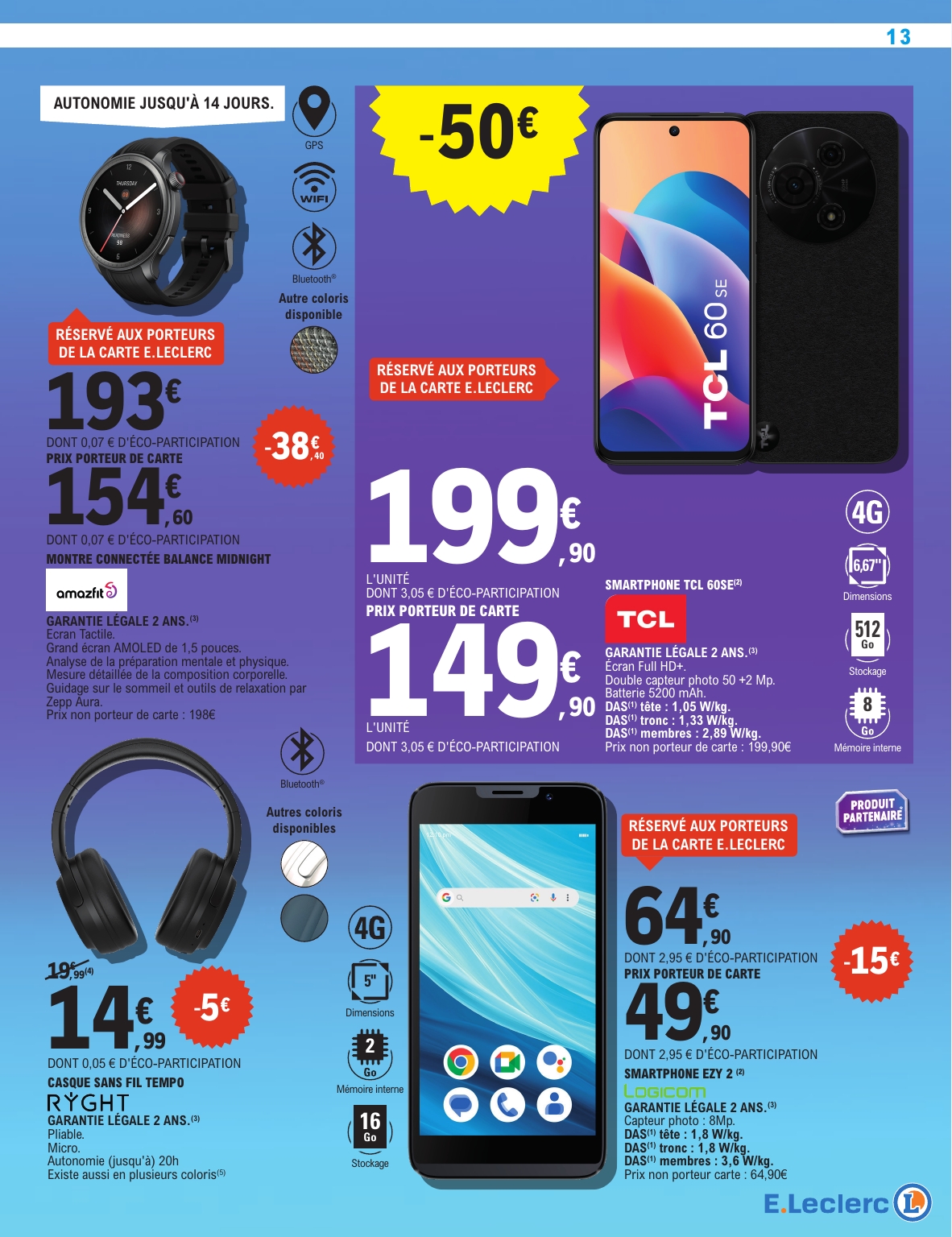 e-leclerc - Catalogue E.Leclerc - Spécial High Tech valable du 28/10 au 08/11 - page: 13