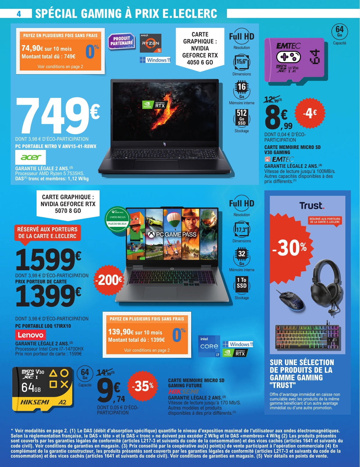 e-leclerc - Catalogue E.Leclerc - Spécial High Tech valable du 28/10 au 08/11 - page: 4