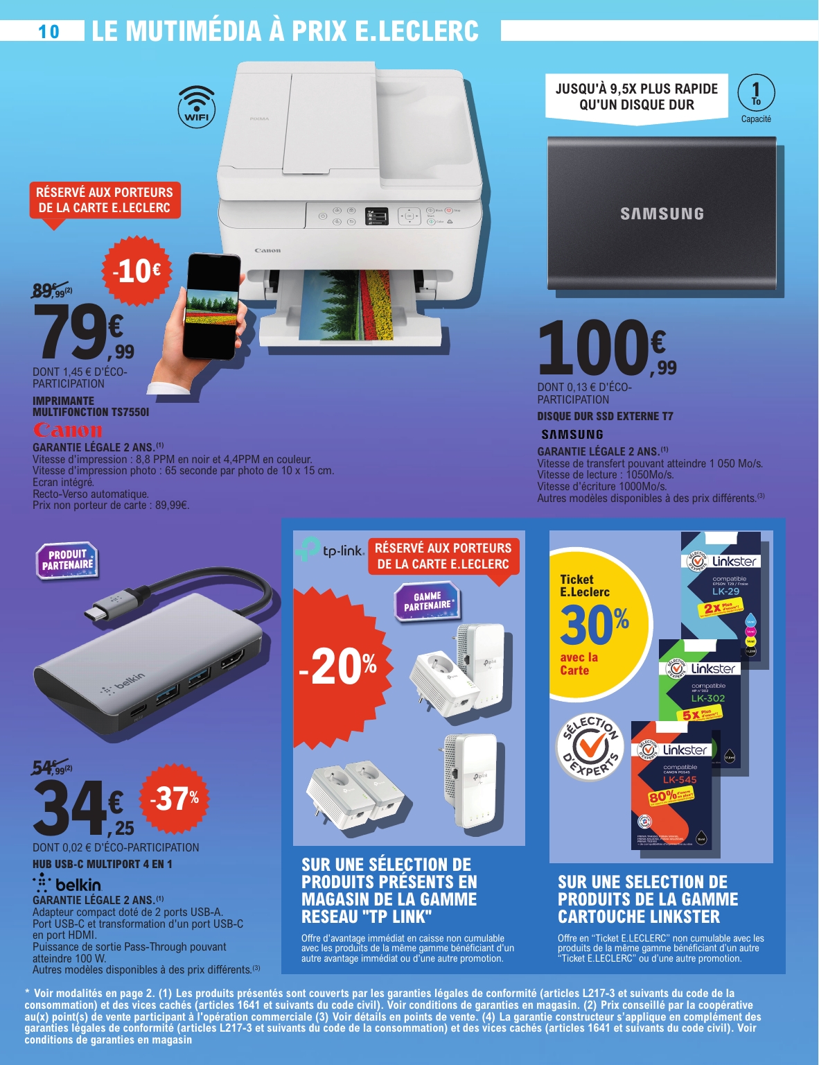e-leclerc - Catalogue E.Leclerc - Spécial High Tech valable du 28/10 au 08/11 - page: 10
