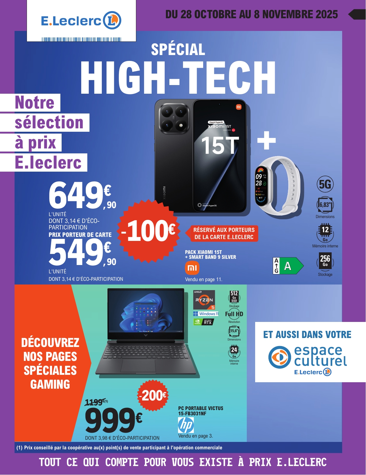 e-leclerc - Catalogue E.Leclerc - Spécial High Tech valable du 28/10 au 08/11