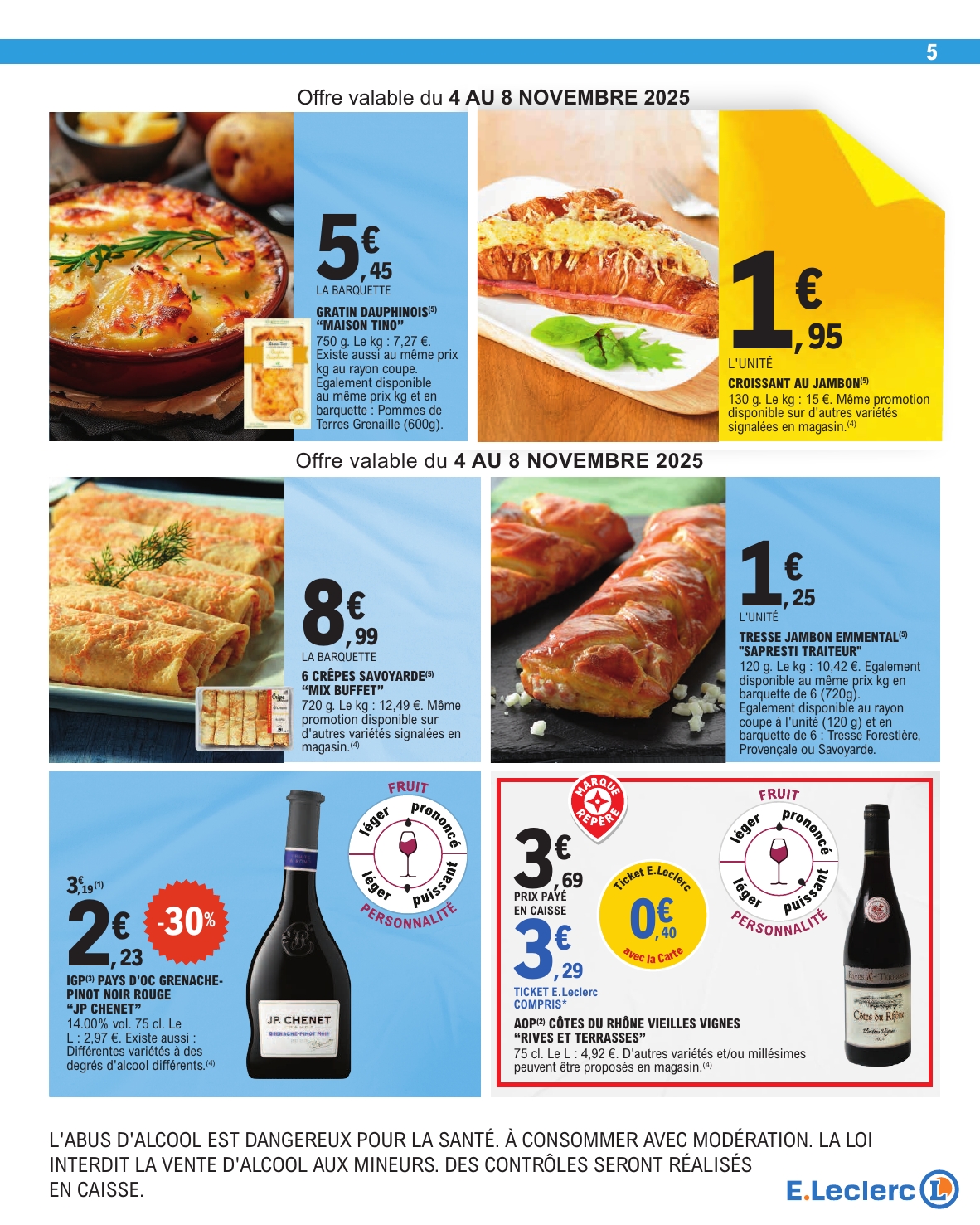 e-leclerc - Catalogue E.Leclerc valable du 04/11 au 15/11 - page: 5