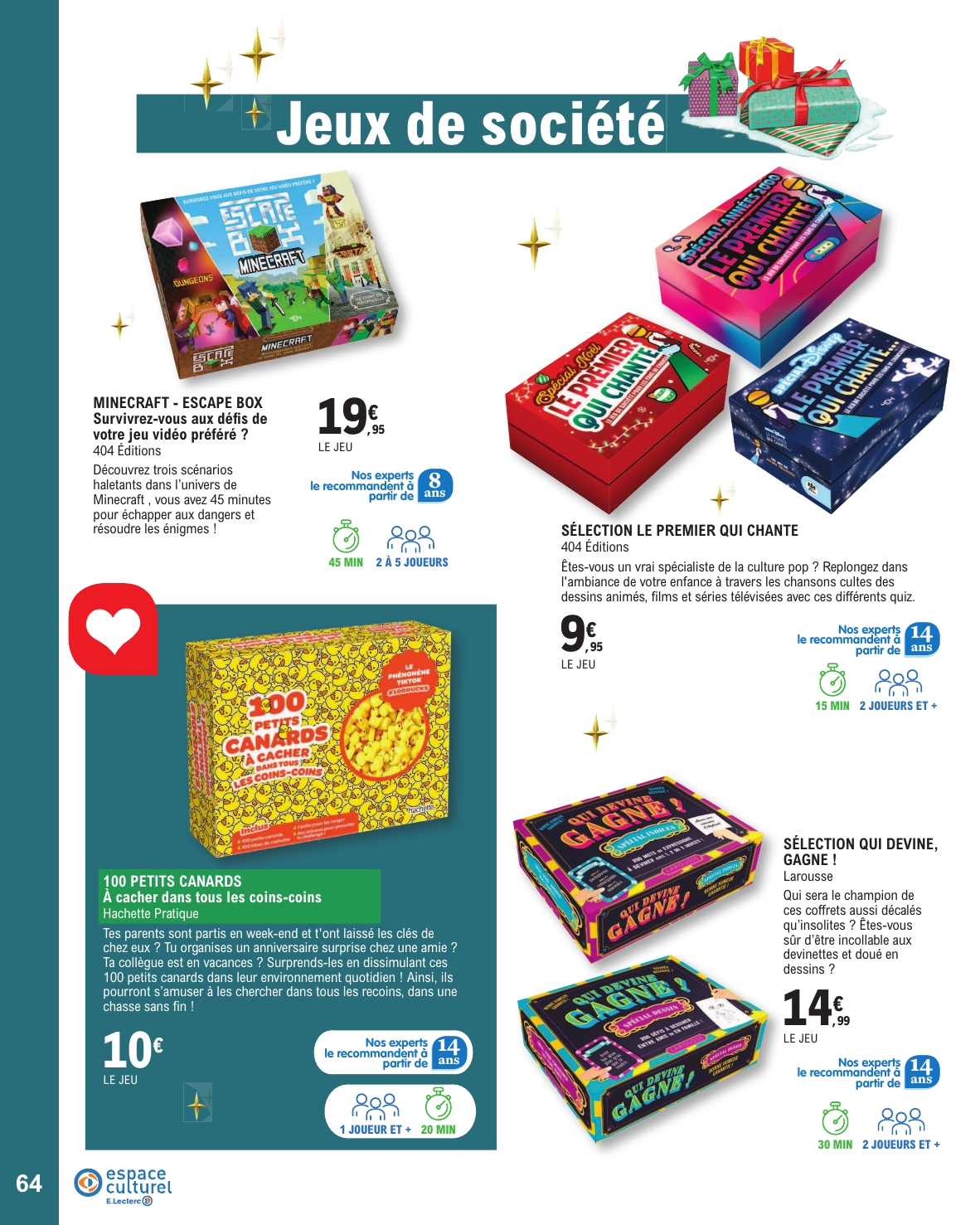 e-leclerc - Catalogue E.Leclerc - Selection Fin D'Annee valable du 11/11 au 20/12 - page: 64