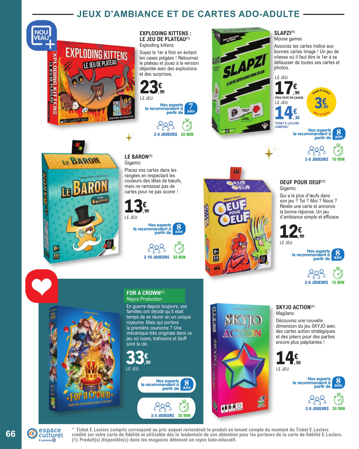 e-leclerc - Catalogue E.Leclerc - Selection Fin D'Annee valable du 11/11 au 20/12 - page: 66