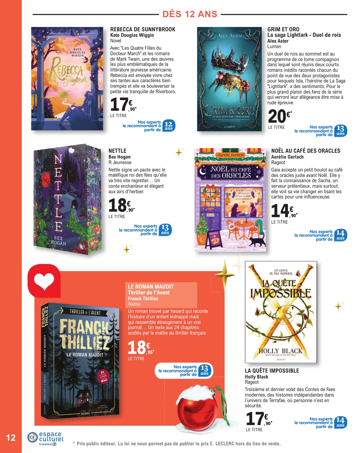 e-leclerc - Catalogue E.Leclerc - Selection Fin D'Annee valable du 11/11 au 20/12 - page: 12
