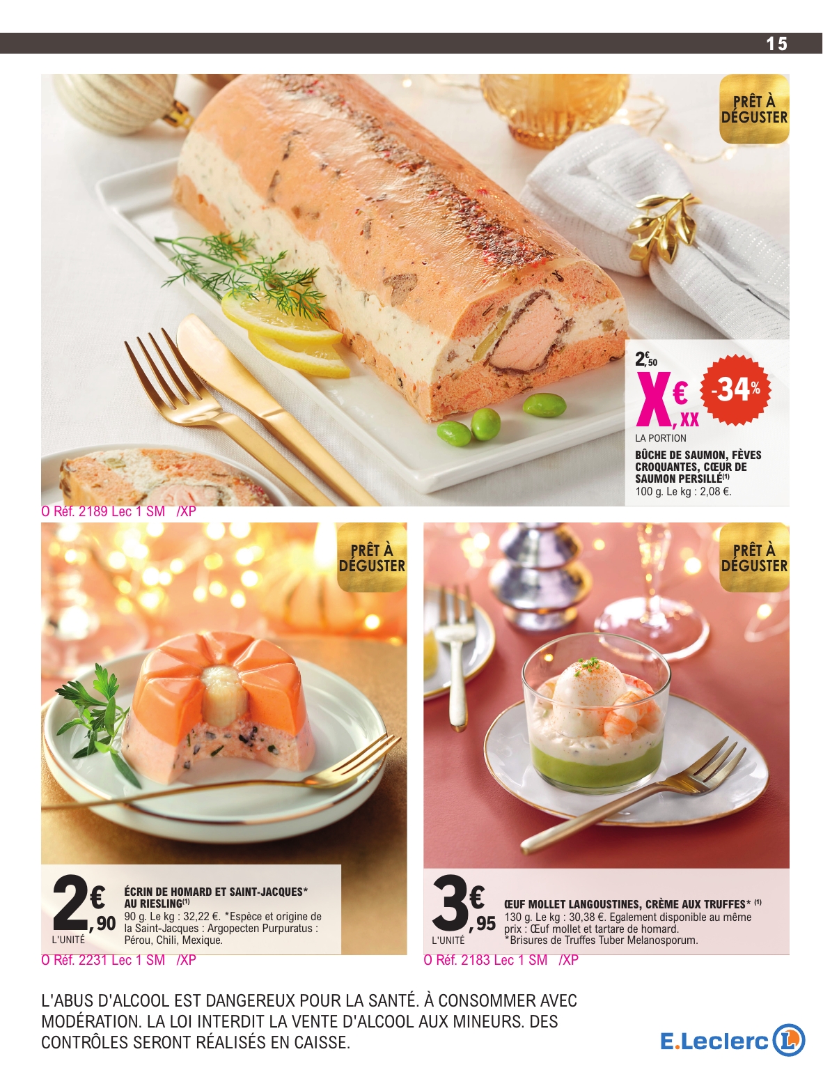 e-leclerc - Catalogue E.Leclerc - Carte Traiteur valable du 18/11 au 31/12 - page: 15